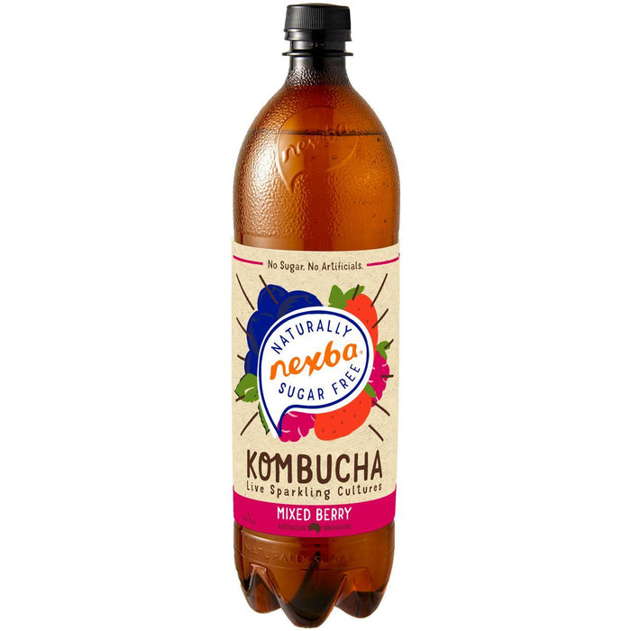 Nexba Naturally Sugar Free Mixed Berry Kombucha 1L