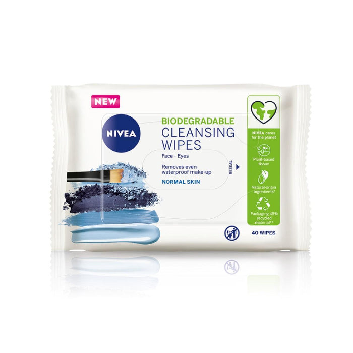 NIVEA Biodegradable limpieza de toallitas faciales para la piel normal 40 por paquete