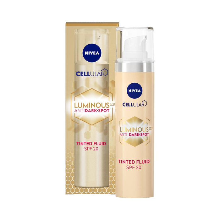 Nivea celular luminoso 630 fluido de día tintado SPF 20 doble corrector 50 ml