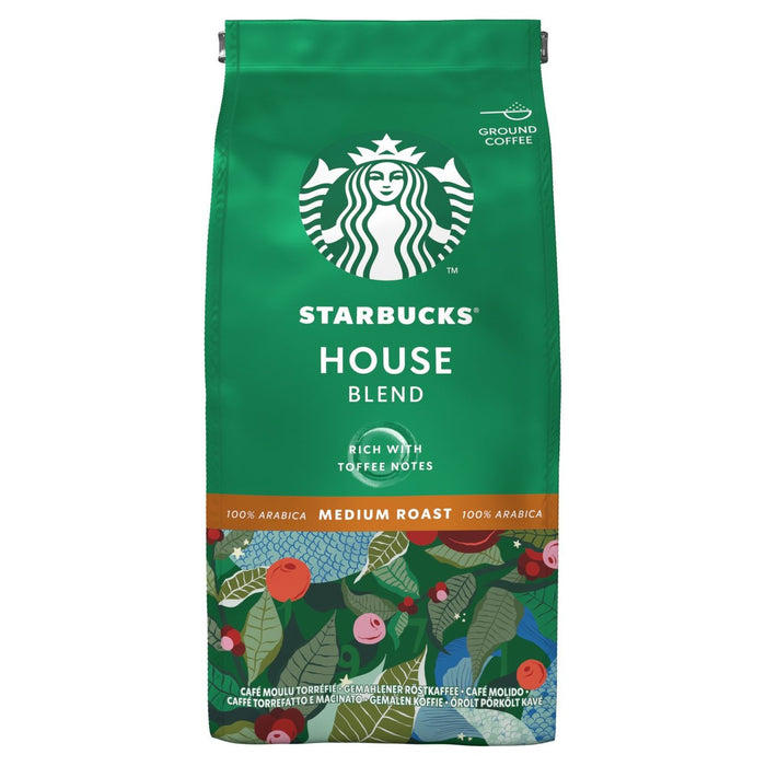 Starbucks House Blend Café de tierra de asado mediano 200 g