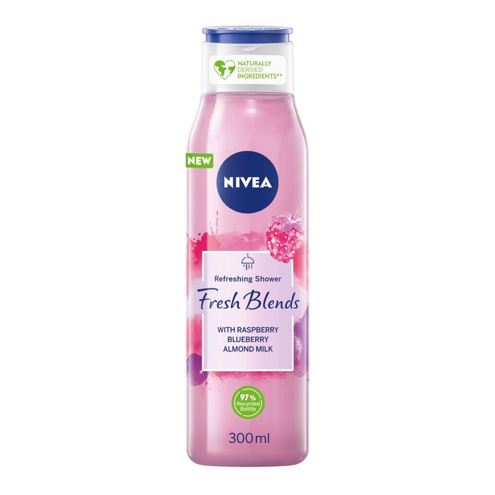 Nivea Fresh Mischungen Himbeer Blaubeer und Mandelmilch Duschgelcreme 300 ml