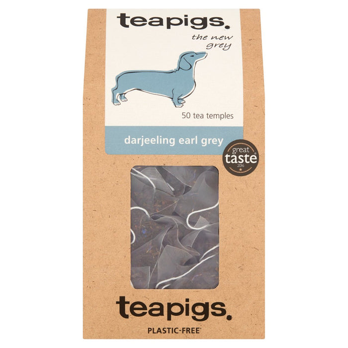 Tapigs Darjeeling Bolsas de té Grey Earl 50 por paquete