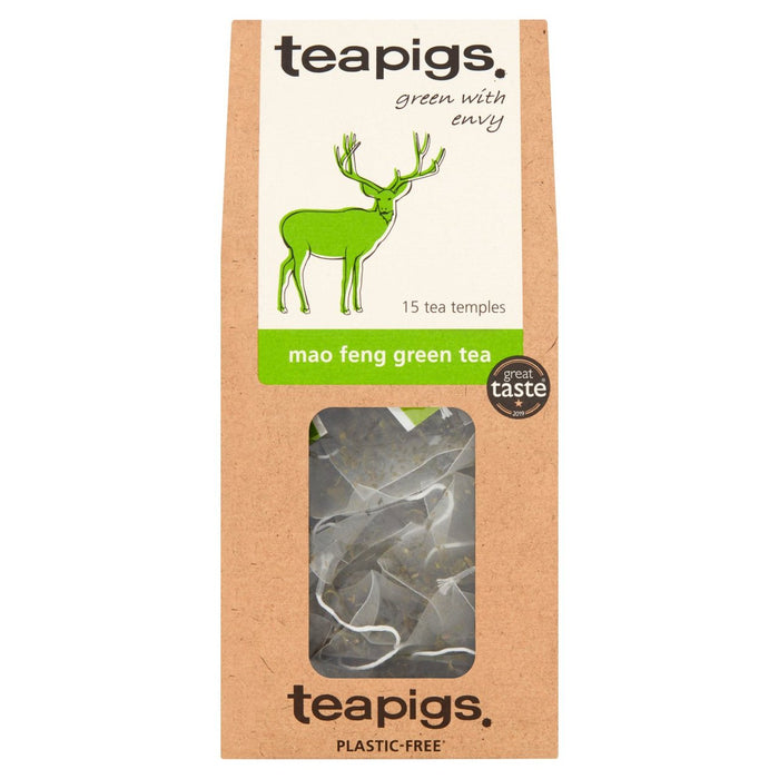 TEAPIGS MAO FENG SAGS DE TEA VERT 15 PAR PACK