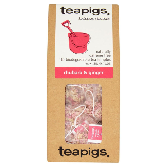 Teapigs Rhabarber & Ingwer -Teebeutel 15 pro Packung