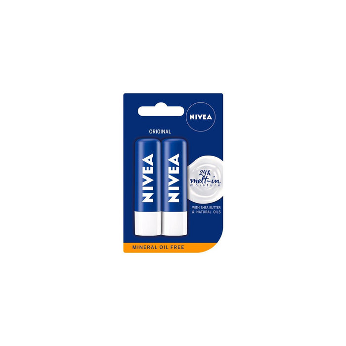 Nivea Original Care Lip Balm 2 par pack