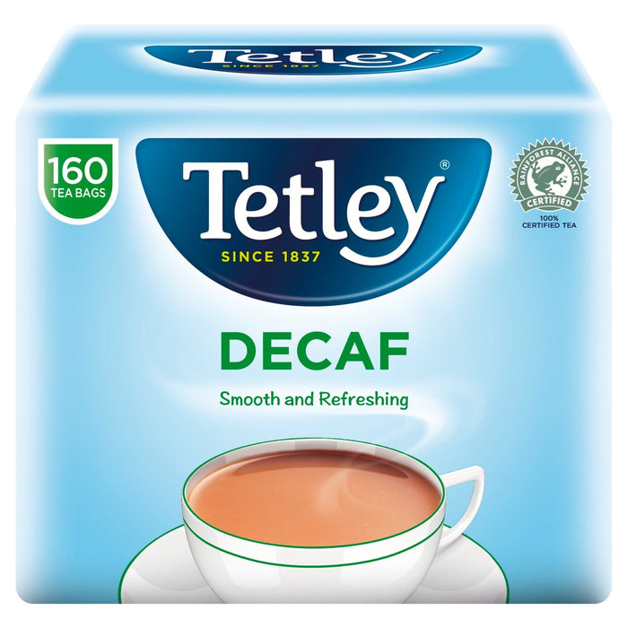 Bolsas de té descafeinado Tetley 160 por paquete 