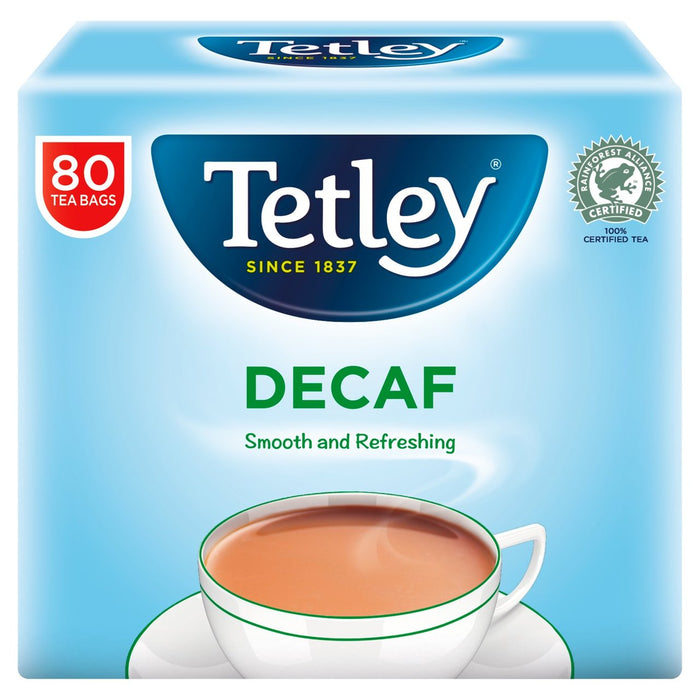 Tetley entkoffeinierte Teebeutel 80 pro Packung