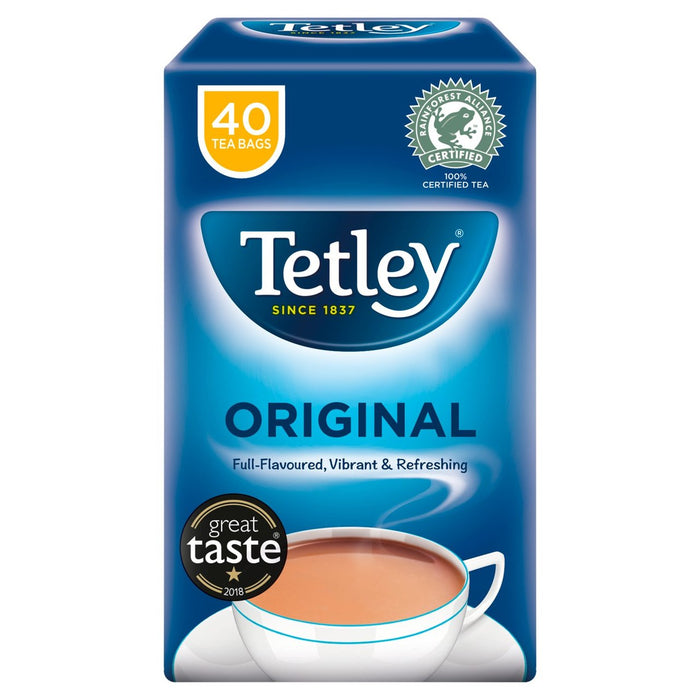 Sacs de thé Tetley 40 par paquet