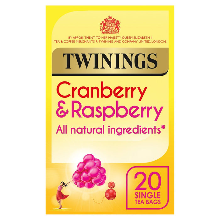 Twinings Cranberry & Raspberry Tea 20 per pack - Special Offer