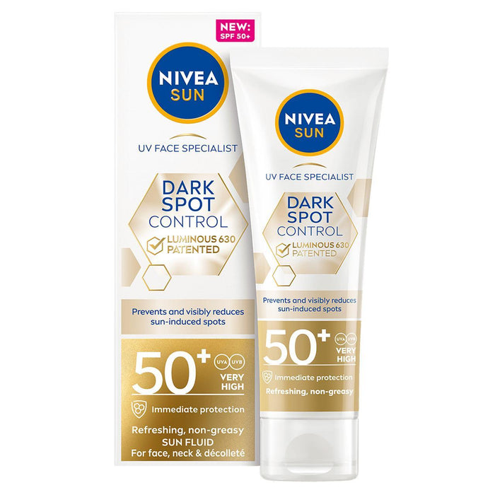 Nivea Sun UV Face SPF 50 SCARER FLIME LUMINÉ 630 CONTRÔLE DE SPOT DARK 40 ml