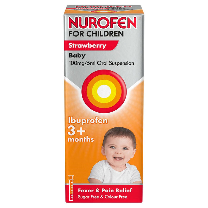 Nurofen für Kinder Baby Strawberry 3+ Monate Ibuprofen 100 ml