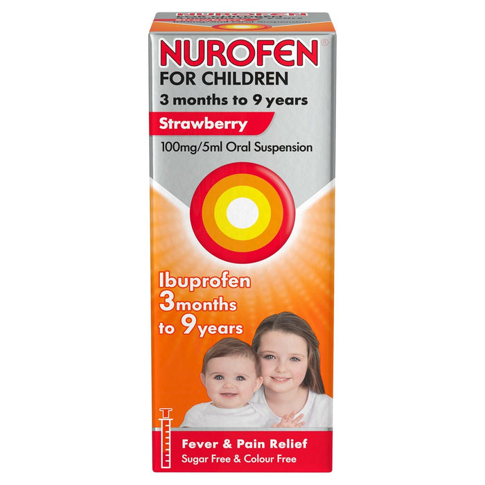 Nurofen für Kinder Erdbeermundsuspension 3 -mt bis 9 Jahre 100 ml