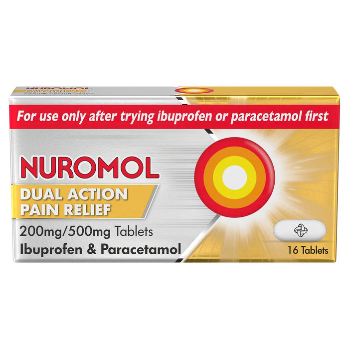 Nuromol Dual Action Pain Relief Tablets Ibuprofen & Paracetamol 16 per pack - Special Offer