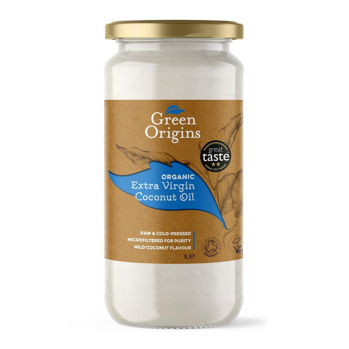 Orígenes verdes Oil Organic Extra Virgin Coconut 1L