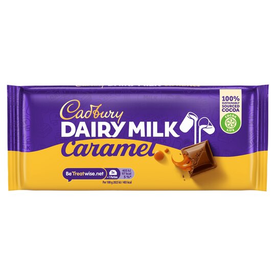 Cadbury Dairy Milk Caramel Chocolate Bar 120g