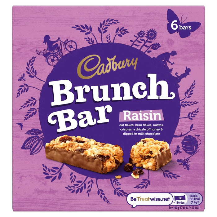 Cadbury Brunch Bar Raisin 6 x 32G