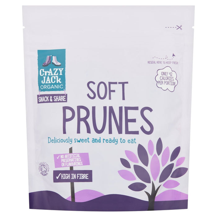 Crazy Jack Organic Soft RTE Prunes 200g