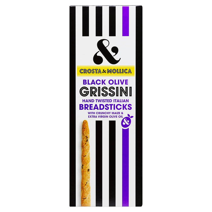 Crosta & Mollica Black Olive Grissini Breadsticks 140g