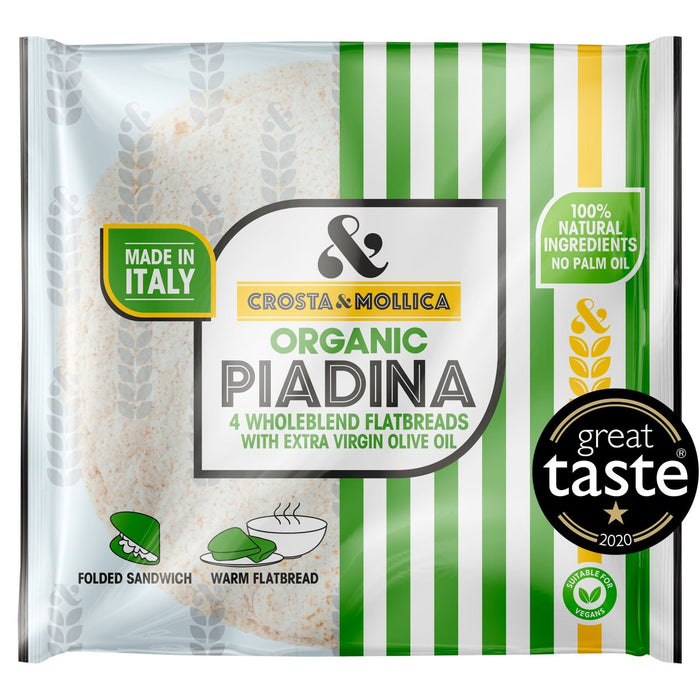 Crosta & Mollica Organic Piadina Flatbreads Wholeblend 300g