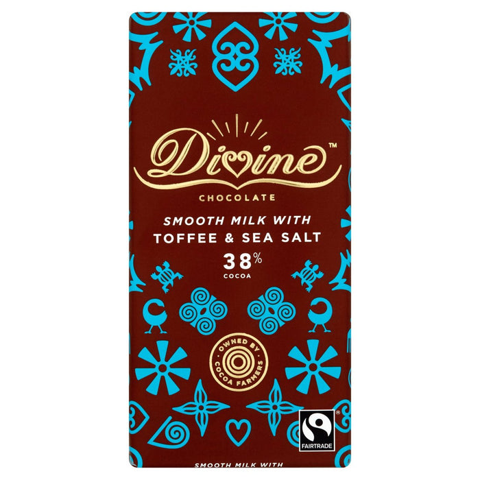 Divine 38% de chocolat au lait avec caramel et sel de mer 90g