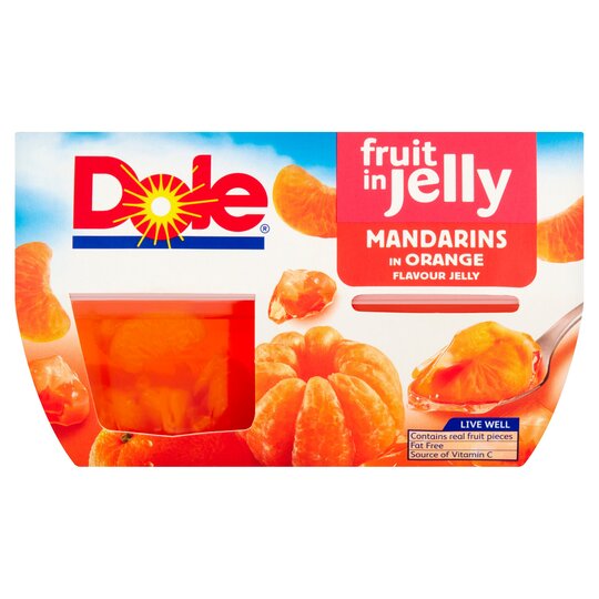 Mandarins de fruits dole en gelée orange 4 x 123g