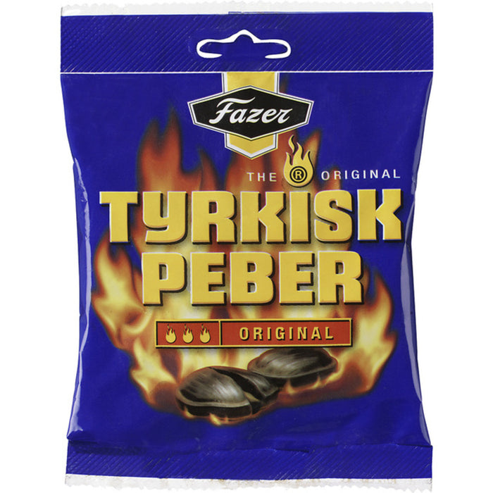 Fazer Tyrkisk Peber Original heißer Salmiak & Pfeffer Candy 120g