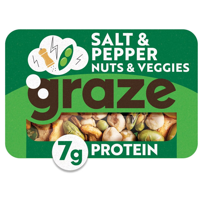 Graze Veggie Protein Power Snack Mix Mezcle Sea Salt & Pepper 28g