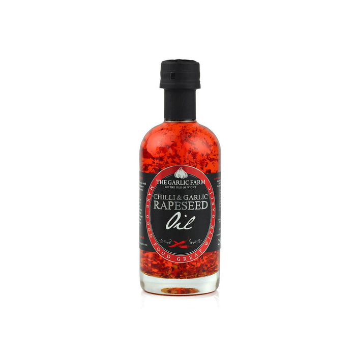 Das Rapsöl der Knoblauchfarm mit Chili 250 ml