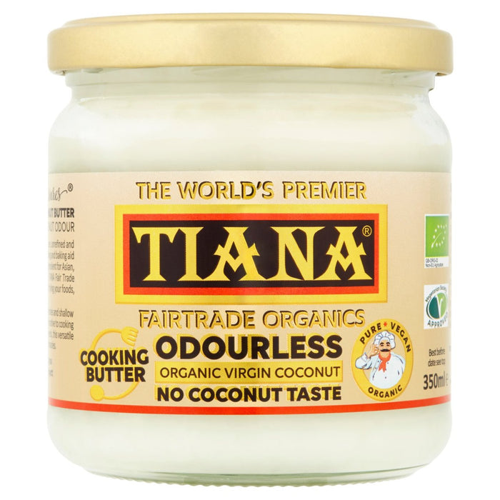 Tiana Fair Trade Organics reine Jungfrau Kokosnuss Kochbutter 350 ml