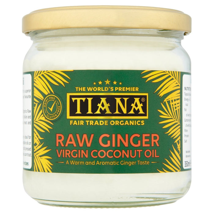 Tiana Fair Trade Raw Ginger Virgin Coconut Oil 350ml