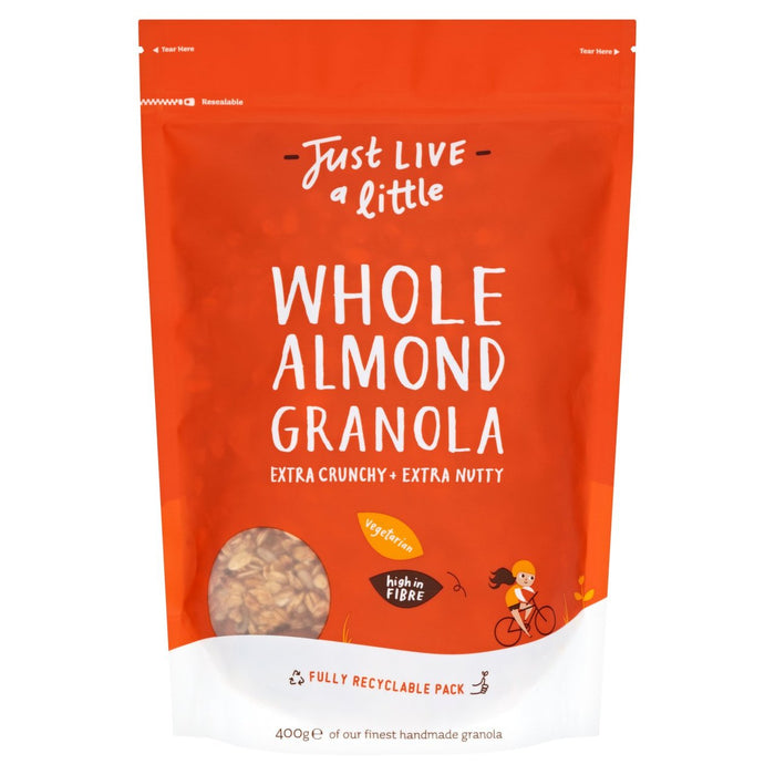 Vivez juste un petit granola d'amande entier 400G