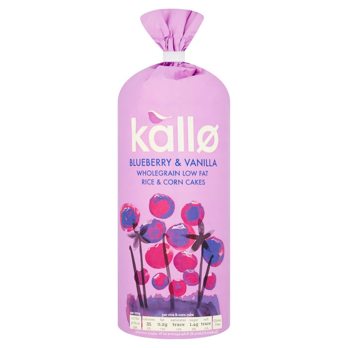 Kallo Blueberry & Vanilla Rice & Corn Cakes 120g