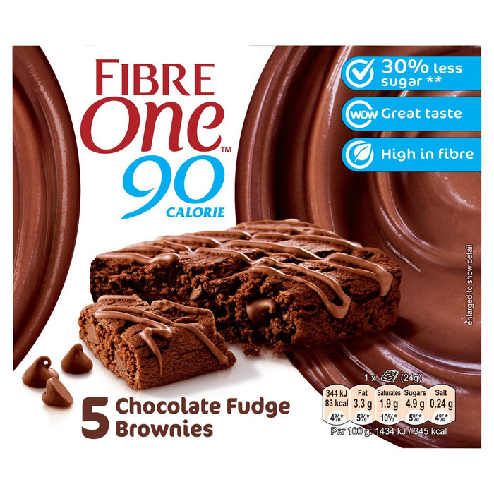 Fibre One 90 Calorie Chocorie Fudge Brownie Barres 5 x 24g