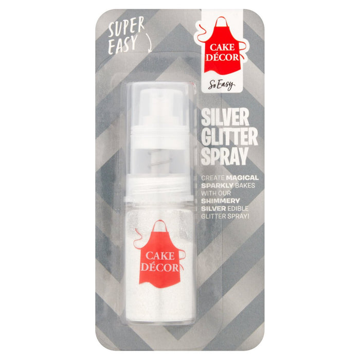 Cake Decor Silver Glitter Spray 4g