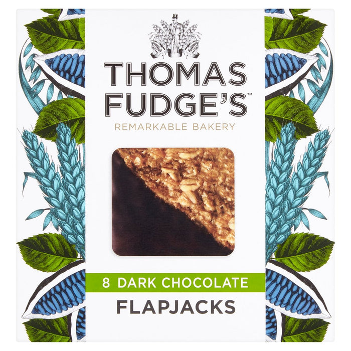 Flapjacks de chocolat noir de Fudge 8 par paquet