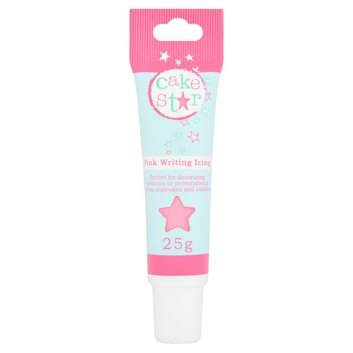 Gâteau étoile rose écriture glaçage 25g