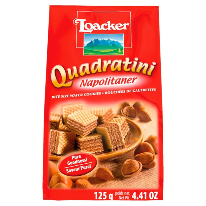 LOACKER Hazelnut Napolitaner Quadratini 125G