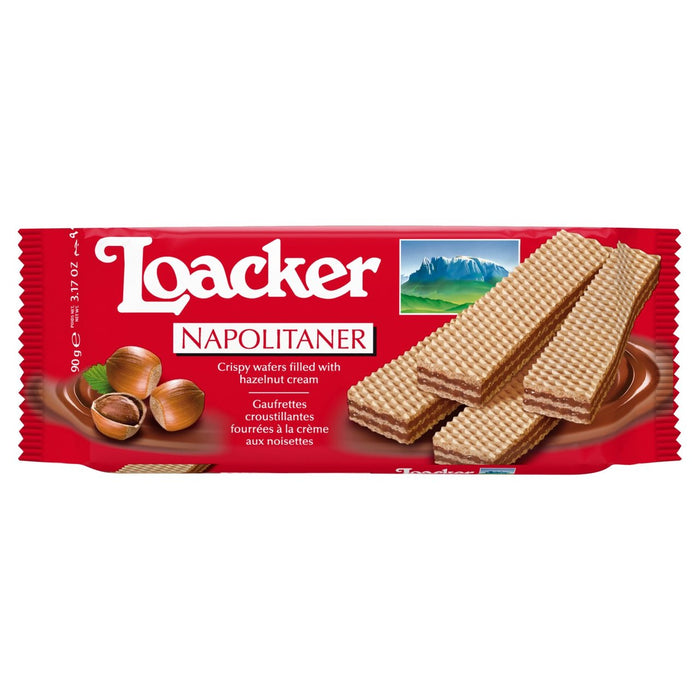 Loacker Napolitaner Hazelnut Cream Wafer 90g