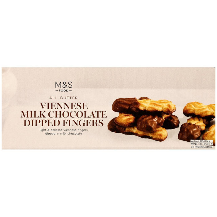 M&S All Butter Viennese Milk Chocolate Dipped Fingers 135g