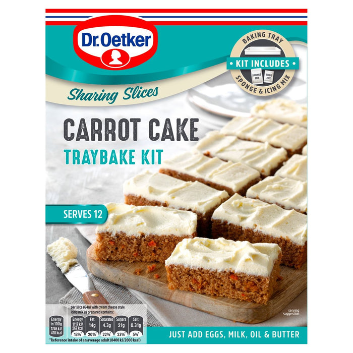 Dr. Oetker Carrot Cake Traybake Kit 425G