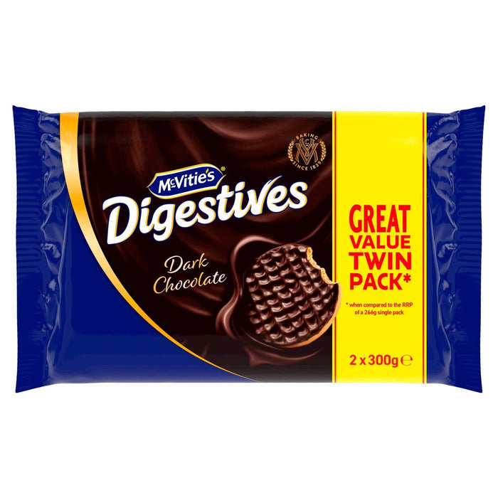 McVities dunkler Schokoladen Verdauung Twin 2 x 300g