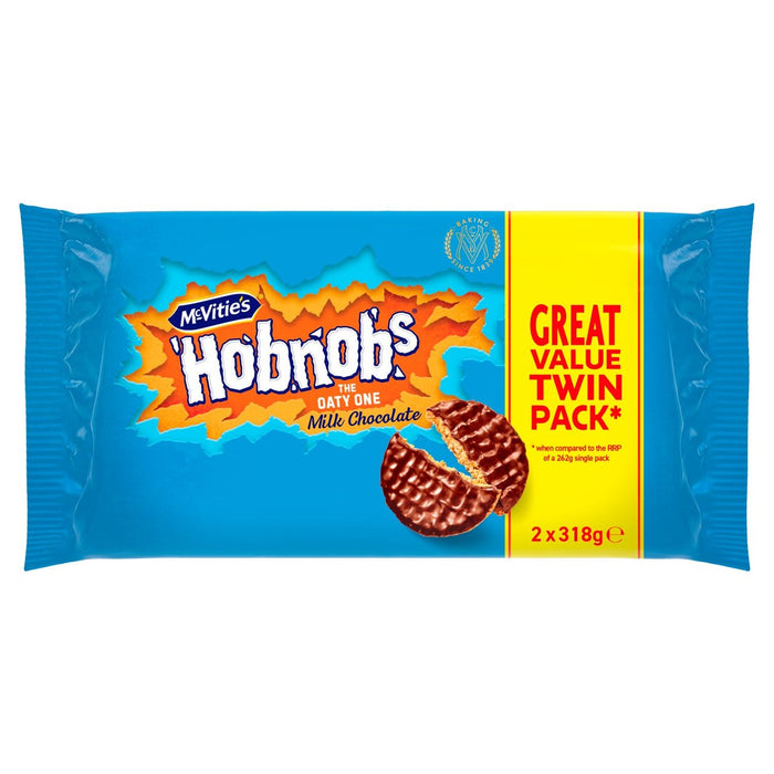 McVities Hobnobs Milchschokolade Twin Pack 2 x 300g