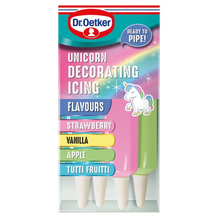 Dr. Oetker Unicornio Decoración Freing 4 Pack 76g