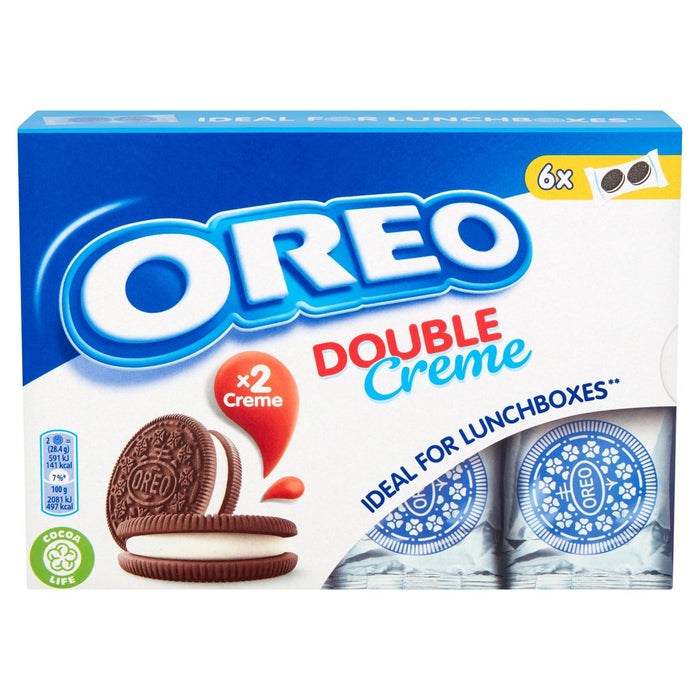 Oreo Double Creme Chocolate Sandwich Keks Lunchbox 6 pro Pack