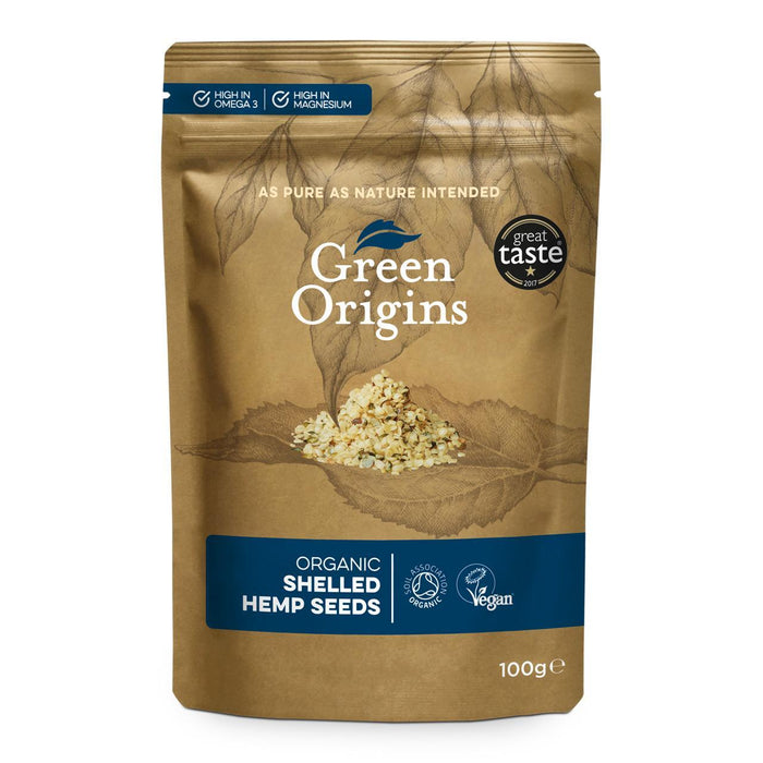 Green Origins Organic Shelled Hemp Seed Raw 100g