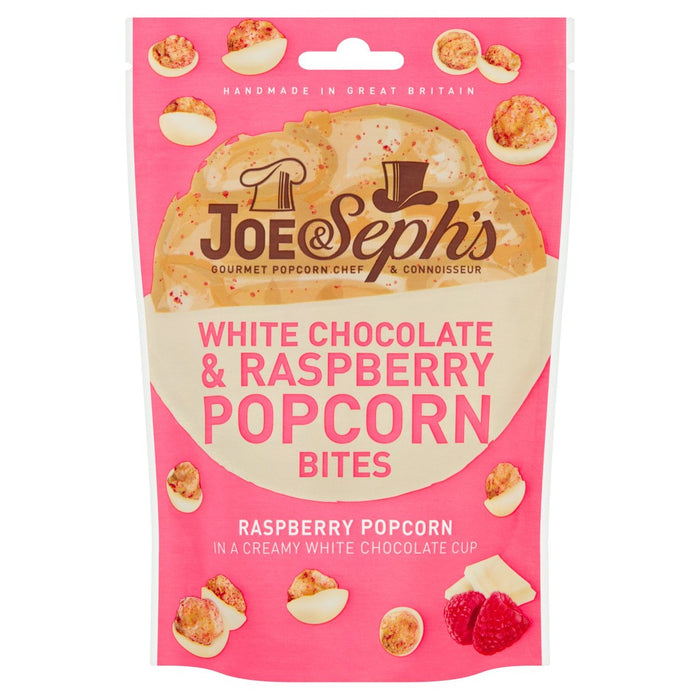 Joe & Seph's White Chocolate & Raspberry Popcorn Bites 63g