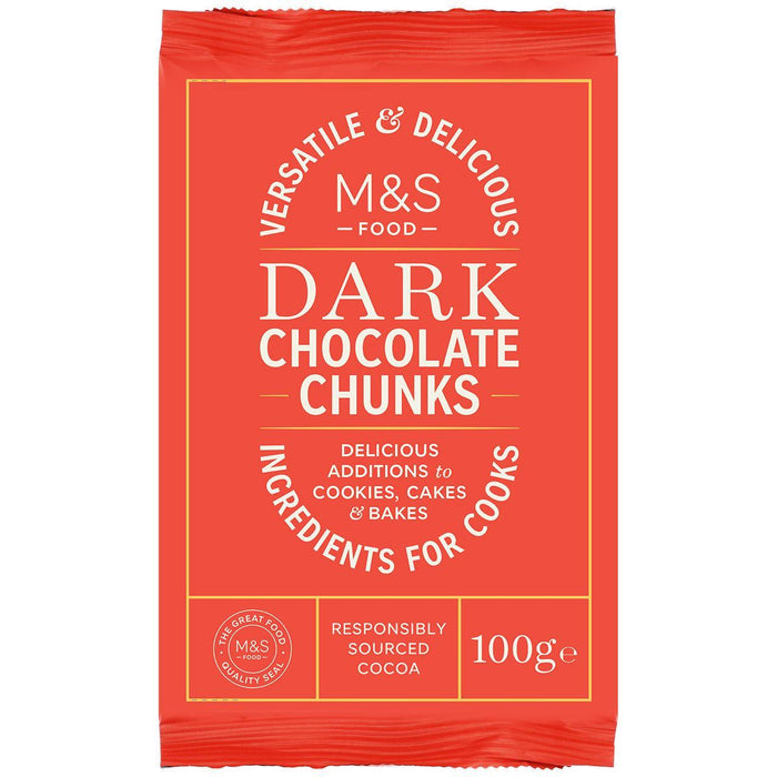 M & S dunkle Schokoladenstücke 100g