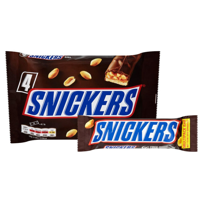 Snickers Chocolate Bars Multipack 4 x 41.7g