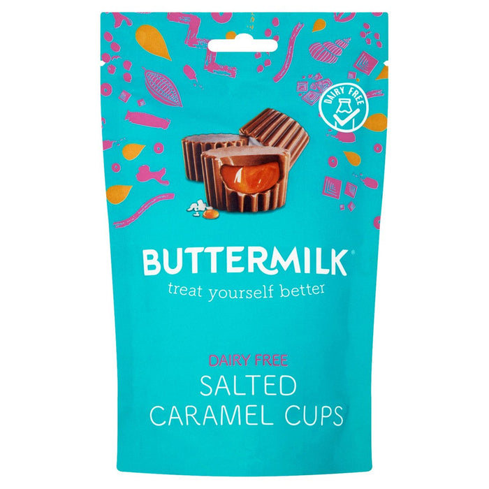 Buttermilk Plant Powered Vegan Dairy Free Chocolate Salted Caramel Cups 100g