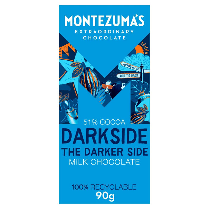 Montezuma's Darkside Milk Chocolate 54% Cocoa 90G